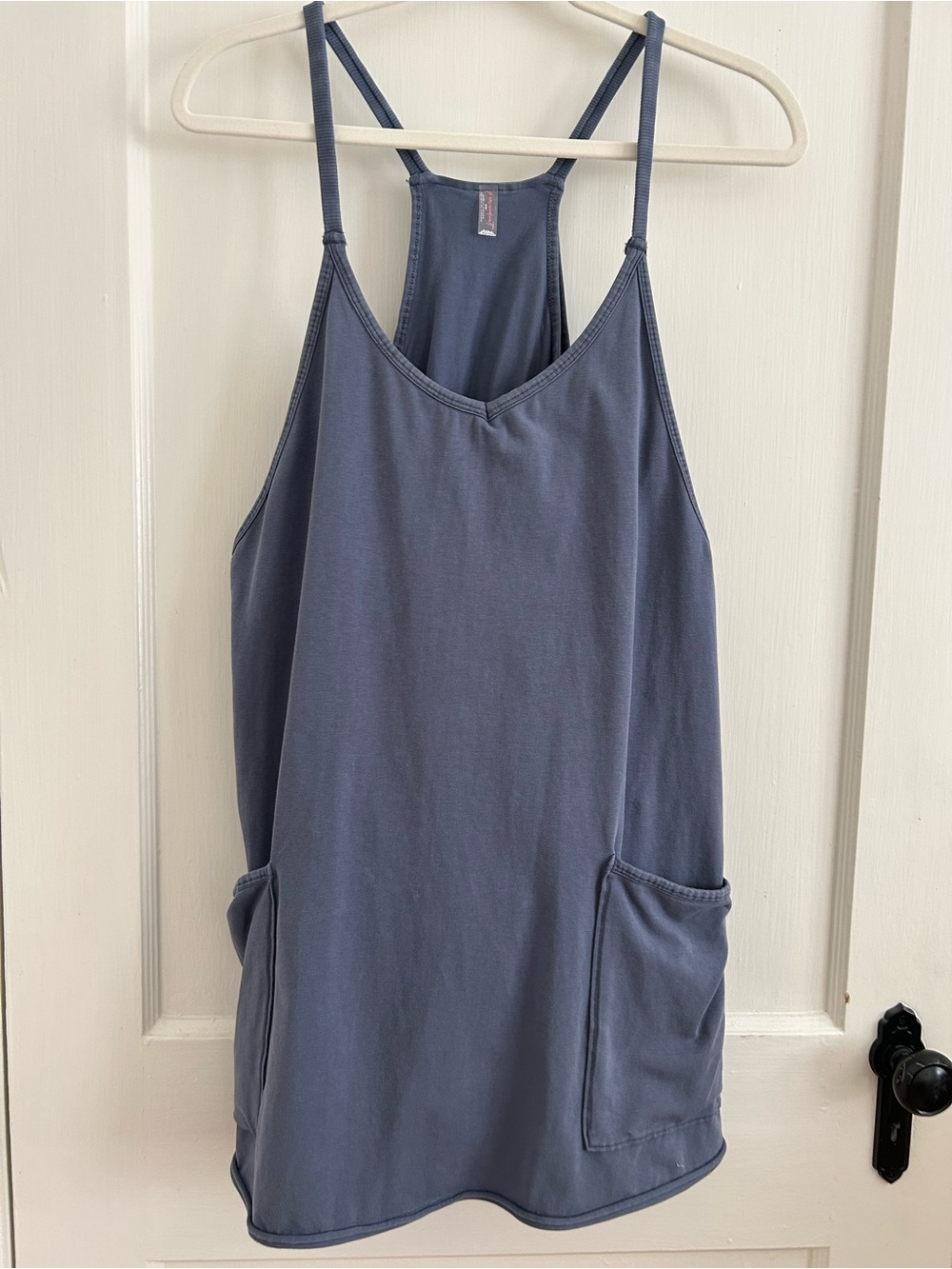 FP Movement by Free People Blue Strappy Pocket Tank Dress
